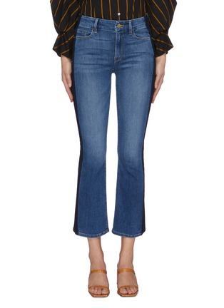 Main View - Click To Enlarge - FRAME - 'Le Crop Mini' contrast outseam bootcut jeans