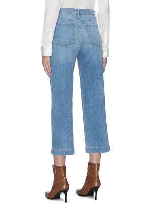 Back View - Click To Enlarge - FRAME - 'Ali' cropped wide leg jeans