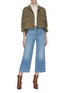 Figure View - Click To Enlarge - FRAME - 'Ali' cropped wide leg jeans