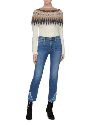Figure View - Click To Enlarge - FRAME - 'Le High Straight' released hem jeans