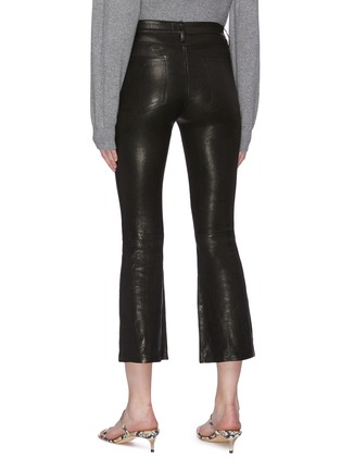 Back View - Click To Enlarge - FRAME - 'Le Crop' flared cropped leather pants