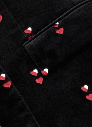  - FRAME - Heart embroidered velvet blazer