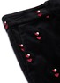  - FRAME - Heart embroidered cropped velvet pants