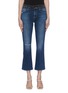 Main View - Click To Enlarge - FRAME - 'Le Crop Mini Boot' contrast waist flared jeans