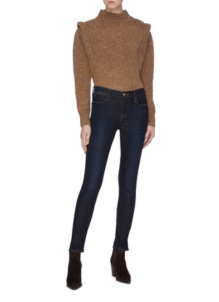 Figure View - Click To Enlarge - FRAME - 'Le High Skinny' staggered cuff jeans