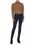 Figure View - Click To Enlarge - FRAME - 'Le High Skinny' staggered cuff jeans