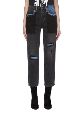 Main View - Click To Enlarge - FRAME - 'Le Original' patchwork jeans