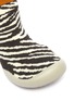Detail View - Click To Enlarge - COLLÉGIEN - Zebra stripe intarsia toddler sock knit sneakers