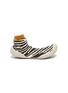 Main View - Click To Enlarge - COLLÉGIEN - Zebra stripe intarsia toddler sock knit sneakers