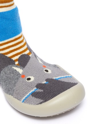 Detail View - Click To Enlarge - COLLÉGIEN - Elephant intarsia toddler sock knit sneakers