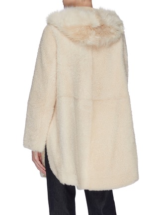 Back View - Click To Enlarge - YVES SALOMON - Hooded lamb shearling parka coat
