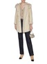 Figure View - Click To Enlarge - YVES SALOMON - Hooded lamb shearling parka coat