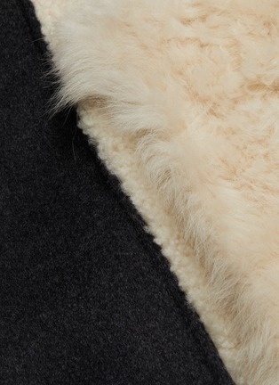  - YVES SALOMON - Hooded patch pocket lambskin shearling wool-cashmere knit coat