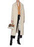 Figure View - Click To Enlarge - YVES SALOMON - Belted lambskin shearling cashmere-wool coat