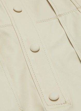 Detail View - Click To Enlarge - YVES SALOMON - Belted lambskin leather dress