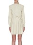 Main View - Click To Enlarge - YVES SALOMON - Belted lambskin leather dress