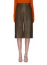 Main View - Click To Enlarge - YVES SALOMON - Pussybow lambskin leather culottes