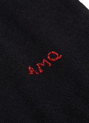  - ALEXANDER MCQUEEN - Shawl lapel logo embroidered cashmere cardigan