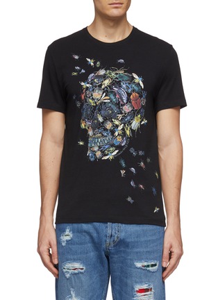 Main View - Click To Enlarge - ALEXANDER MCQUEEN - Beetle skull graphic print T-shirt