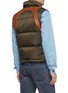 Back View - Click To Enlarge - ALEXANDER MCQUEEN - Leather harness puffer vest