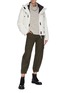 Figure View - Click To Enlarge - YVES SALOMON ARMY - 'Bachette' reversible quilted hooded jacket