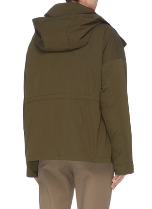 Back View - Click To Enlarge - YVES SALOMON ARMY - 'Bachette' reversible metallic panelled padded jacket