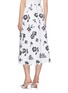 Back View - Click To Enlarge - SELF-PORTRAIT - Twist waist floral sequin A-line midi skirt