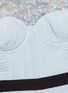  - SELF-PORTRAIT - Sequin floral mesh panel pleated chiffon wide leg jumpsuit
