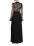 Back View - Click To Enlarge - SELF-PORTRAIT - Organdy overlay floral guipure lace panel maxi dress