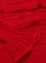  - SELF-PORTRAIT - Puff sleeve ruffle yoke pointelle knit top