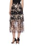Back View - Click To Enlarge - SELF-PORTRAIT - Sequin floral mesh tiered skirt