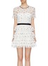 Main View - Click To Enlarge - SELF-PORTRAIT - Guipure lace tiered mini dress