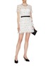 Figure View - Click To Enlarge - SELF-PORTRAIT - Guipure lace tiered mini dress