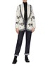 Figure View - Click To Enlarge - ALANUI - Contrast stitch belted cashmere wool blend cardigan