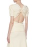 Back View - Click To Enlarge - MAGGIE MARILYN - 'Sweet Like Honey' knot sleeve cutout back knit top
