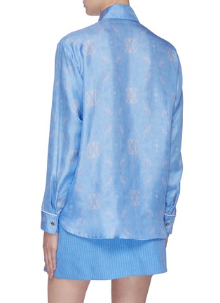 Back View - Click To Enlarge - MAGGIE MARILYN - 'The Hang Ten' abstract floral print silk pyjama shirt