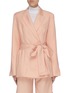 Main View - Click To Enlarge - MAGGIE MARILYN - 'Just Getting Started' sash belted oversized organic wool blazer