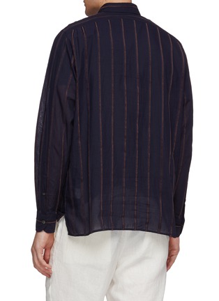 Back View - Click To Enlarge - TOMORROWLAND - Stripe half-button placket shirt
