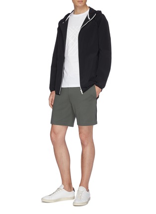 Figure View - Click To Enlarge - THEORY - 'Ace' stripe outseam sweat shorts