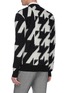 Back View - Click To Enlarge - ALEXANDER MCQUEEN - Geometric jacquard houndstooth cardigan