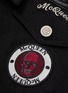 - ALEXANDER MCQUEEN - Logo skull badge leather panel denim shirt