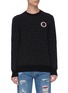 Main View - Click To Enlarge - ALEXANDER MCQUEEN - Logo skull badge houndstooth sweater