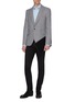 Figure View - Click To Enlarge - ALEXANDER MCQUEEN - Peaked lapel houndstooth check plaid blazer