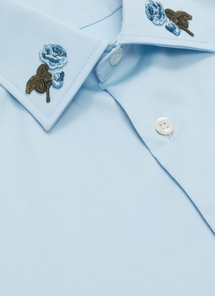  - ALEXANDER MCQUEEN - Rose embroidered collar shirt