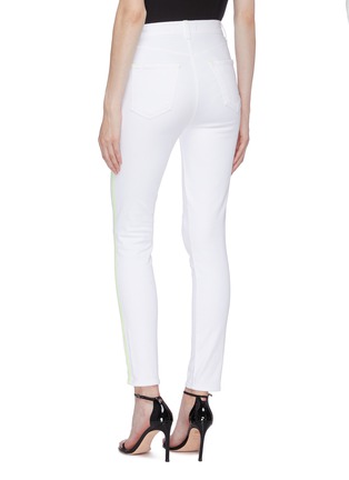 Back View - Click To Enlarge - J BRAND - 'Leenah' stripe outseam skinny jeans
