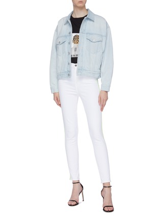 Figure View - Click To Enlarge - J BRAND - 'Leenah' stripe outseam skinny jeans