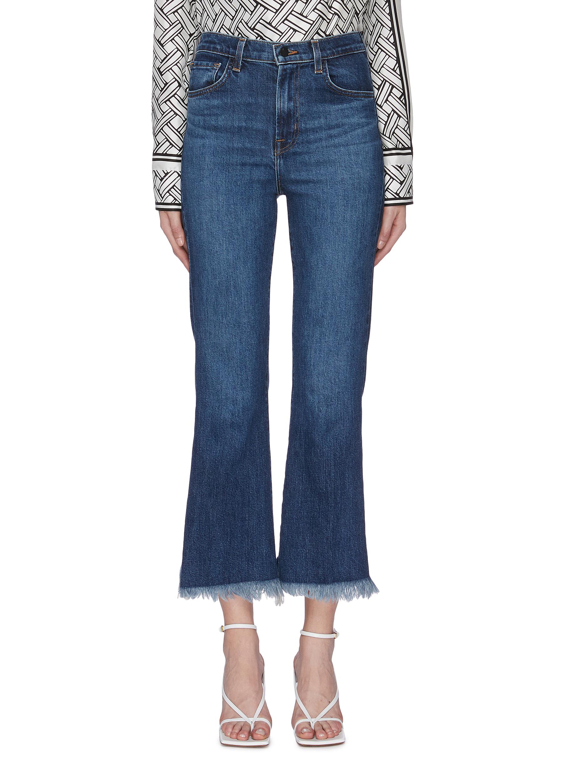 Julia frayed cuff flared jeans by J Brand Coshio Online Shop