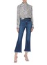 Figure View - Click To Enlarge - J BRAND - 'Julia' frayed cuff flared jeans