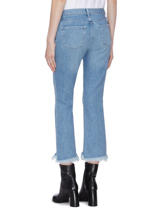 Back View - Click To Enlarge - J BRAND - 'Selena' frayed cuff cropped boot cut jeans