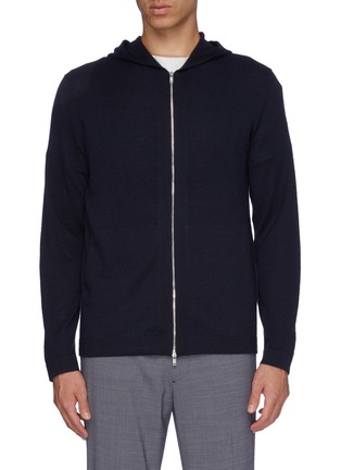Main View - Click To Enlarge - THEORY - 'Lievos' cashmere knit zip hoodie